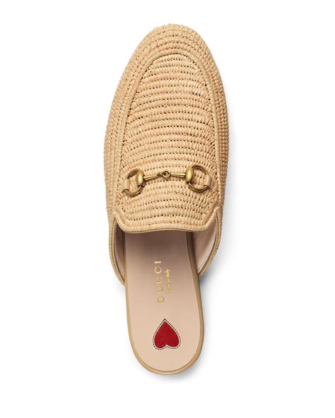 raffia gucci mules|gucci princetown mule.